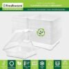 Freshware Compostable Clamshell Food Containers 50Pack